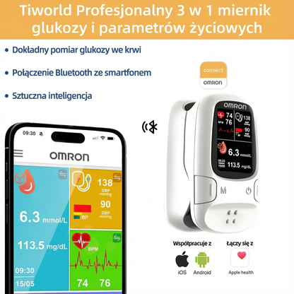 🩸🚫  Glukometr bez nakłucia – 5 sekund / 99% dokładności 🔥